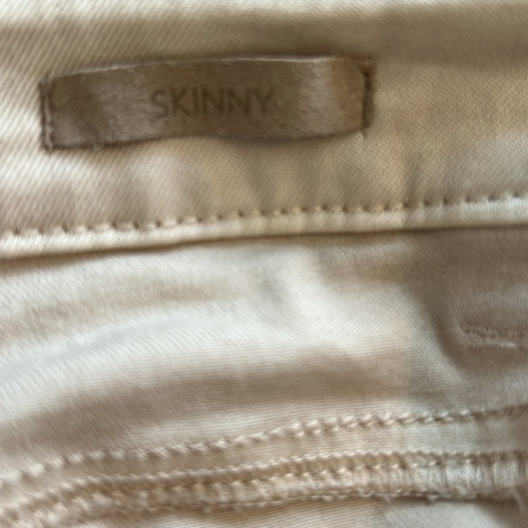 Max Jeans Skinny Cream Ivory Bone Jean Pants Size 6 - Picture 7 of 8